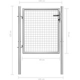  Vrata pocinkano jeklo 105x125 cm srebrna | Shoptok.si