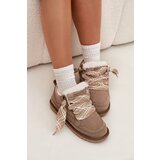 VINCEZA Suede Women's Snow Boots with Fur and Thick Lacing | shoptok.hr