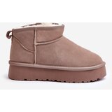 Boto Fashionable Low Suede Snow Boots Khaki Nucca | shoptok.hr