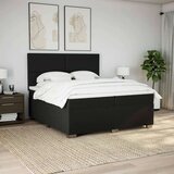 vidaXL Box spring postelja z vzmetnico črn 200x200 cm blago | Shoptok.si