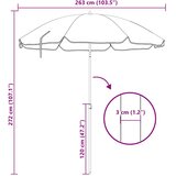  Vrtni suncobran 263 x 263 x 272 cm 170T poliester | shoptok.hr