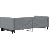  Dnevni krevet na razvlačenje svjetlosivi 90 x 190 cm od tkanine | shoptok.hr