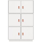  Visoka komoda bijela 67 x 40 x 108,5 cm od masivne borovine | Eponuda.com