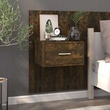  Zidni noćni ormarići 2 kom boja dimljenog hrasta Smeđa | Shoptok.si