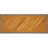 Vrtni bočni stolić s drvenom pločom sivi 100x40x75 cm poliratan | shoptok.hr