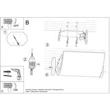Nice Lamps bela stropna svetilka s steklenim senčnikom 33x30 cm eva – | Shoptok.si