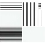 Staklena vrata Prugasti Crna 102,5 x 3,5 x 201,5 cm Aluminij | shoptok.hr
