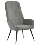  Stolica za opuštanje s tabureom svjetlosiva baršunasta | Shoptok.si