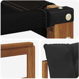  Set vanjskih sofa 9 pcs Prirodna i crna Čvrsto drvo akacije | shoptok.hr