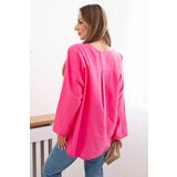 Kesi Włoski Shirt blouse with an embroidered pattern fuchsia | Shoptok.si