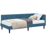 vidaXL Kotni okvir postelje z matrico z vzglavjem 2 pcs Modra Žamet, (5000155804) | Shoptok.si