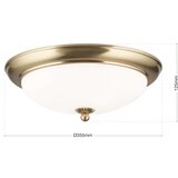 Orion plafonska svetiljka empira 2xE27/40W/230V prečnik 35,5 cm mesing | Eponuda.com
