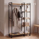 Hanah home stalak za odeću Aristo, 90 cm, atlantski bor / crni Cene