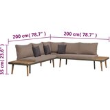  4-dijelna vrtna garnitura od masivnog bagremovog drva smeđa | shoptok.hr