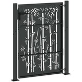  Vrtna vrata Crna 110 x 155 cm Čelik s prahom premazan | shoptok.hr