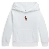 Polo Ralph Lauren Otroški bombažen pulover bela barva, s kapuco, 312844838019