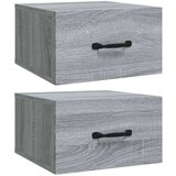  Stenska nočna omarica 2 kosa siva sonoma 35x35x20 cm, (20600841) | Shoptok.si