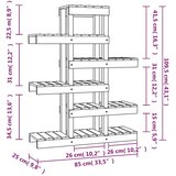  Stalak za biljke 85 x 25 x 109,5 cm od masivne borovine | shoptok.hr