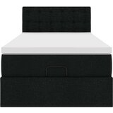  Otomanski okvir kreveta s madraca crni 90x190cm od tkanine | shoptok.hr