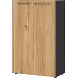 Germania Antracitno sivi/u prirodnoj boji ormarić u dekoru hrasta sa zaključavanjem 75x120x40 cm Podium – | shoptok.hr