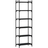  Regal za knjige sa 6 razina crni 60x30x188 cm konstruirano drvo | shoptok.hr