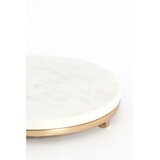 Light & Living Okrogla stranska mizica z marmorno mizno ploščo ø 26 cm Leda – | Shoptok.si