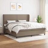  s oprugama i madracem smeđesivi 200x200 cm od tkanine | shoptok.hr