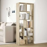 vidaXL Pregrada s knjižno omaro sonoma hrast 67x25x161,5 cm inž. les | Shoptok.si