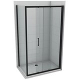 Copen stakleni paravan copen atlas black 1100x1950 transparentno staklo 6mm crni mat ram C-02-B4110T | Eponuda.com