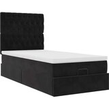 vidaXL Otomanski okvir kreveta s madracima crni 90x190cm baršunasti | shoptok.hr