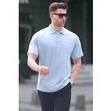 Madmext Polo T-shirt - Blue - Slim fit Cene