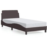  Okvir za krevet Dover tamnosmeđi 80x200 cm od tkanine | shoptok.hr