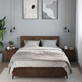 vidaXL Nočna omarica 2 kosa rjavi hrast 40x30x40 cm inženirski les | Shoptok.si