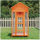 vidaXL Kućica za ptice smeđa 91 5 x 53 x 170 cm od masivne borovine | shoptok.hr
