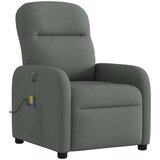 vidaXL Električni masažni naslanjač temno sivo blago | Shoptok.si