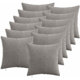  Presvlaka za jastuk 12 pcs ALMELO Svjetlosiva 45 x 45 cm Kord | shoptok.hr