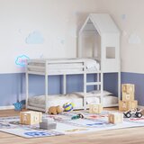 vidaXL Krov za dječji krevet bijeli 55x99x139,5 cm masivna borovina | shoptok.hr