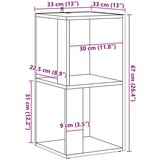 vidaXL Kotna omarica artisan hrast 33x33x67 cm inženirski les | Shoptok.si