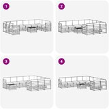  Set vanjskih sofa s jastukom 11 pcs Bijela i krem Poliester | shoptok.hr