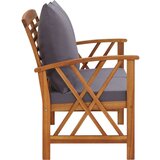  Klupa s jastucima 119 cm od masivnog bagremovog drva | shoptok.hr