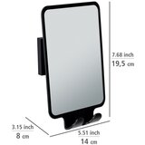 Wenko Kozmetično ogledalo z obešalnikom 14x19.5 cm Quadro Black – | Shoptok.si