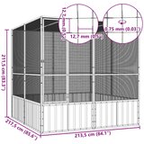  Kavez za ptice antracit 213,5x217,5x211,5 cm pocinčani čelik | shoptok.hr