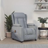 vidaXL Masažni stol svetlo sivo blago | Shoptok.si