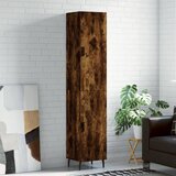  Visoka komoda dimljeni hrast 34,5x34x180cm konstruiranog drva Slike
