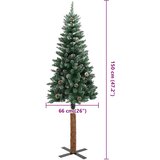  Tanko božićno drvce s pravim drvom i snijegom zeleno 150 cm | shoptok.hr