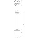  Luster na kablu KAGA 1xE27/60W/230V crna/zlatna | Eponuda.com