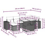 vidaXL 7-dijelni set vrtnih sofa od poliratana s jastucima smeđi | shoptok.hr