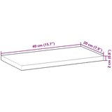 Plutajuća polica 40x20x2 cm Neobrađeno puno drvo akacije | shoptok.hr