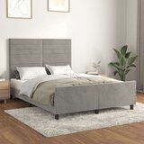  Za krevet s uzglavljem svjetlosivi 140x190 cm baršunasti Cijene