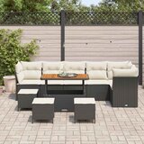  Sjedeća garnitura za vrt 10 kom. Crna poliratan 110 x 55 x 71 cm | shoptok.hr